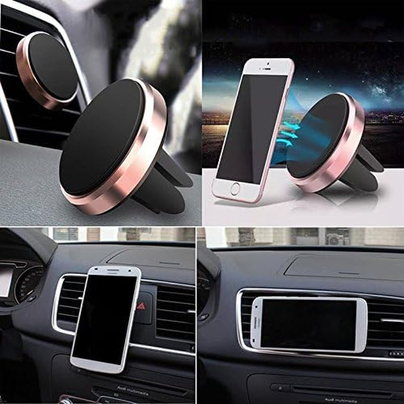 360° Rotating Metal Phone Ring Holder and Magnetic Car Mount, Compatible with iPhone 11 Pro, XS Max, XR, X, 8, and All Smartphones, Silver-2